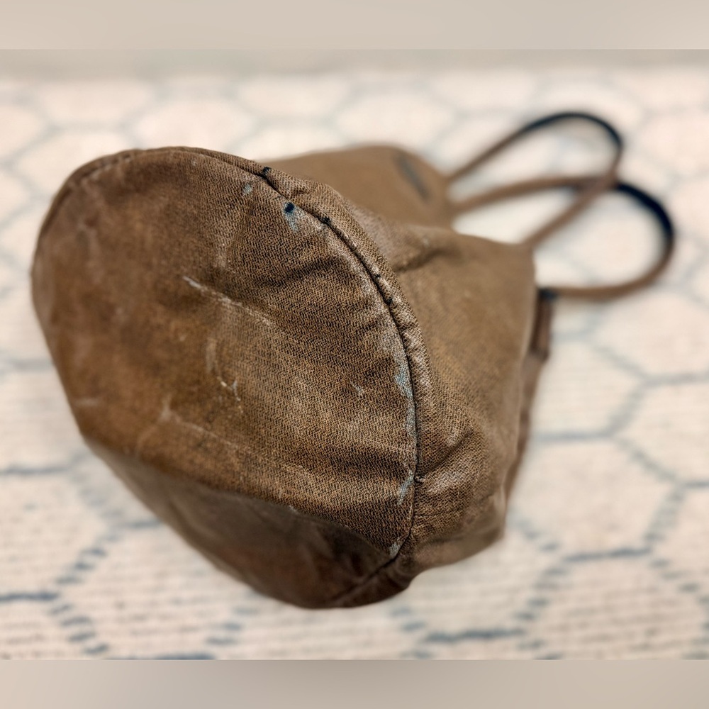 FENDI Vintage Rare Roma 1925 Brown Coated Canvas Palazzo Bucket Tote Handbag - Picture 6 of 16
